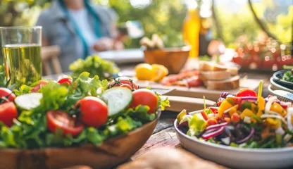 Food and meal-planning materials for a nutrition consultation